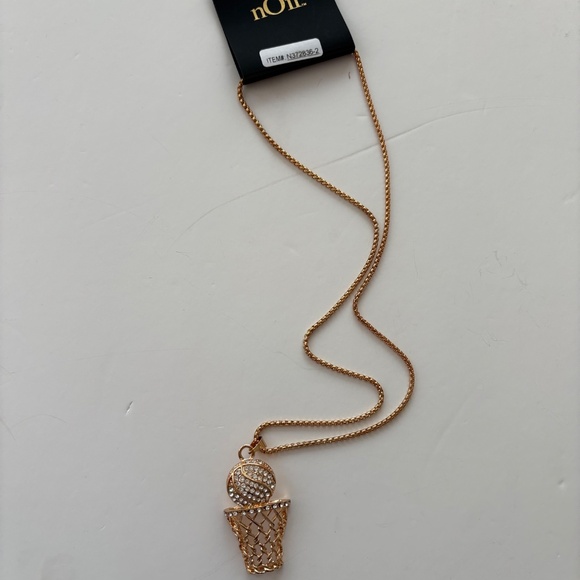 Noir NYC iced out hoop gold plated necklace - Picture 5 of 6